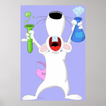Science Geek Lab Rat Poster Print