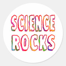 Science Rocks Round Stickers