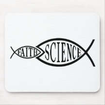 Science Trumps Faith Fish Mousemats