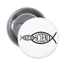 Science Trumps Faith Fish Pins