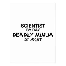 Scientist Deadly Ninja by Night Post Cards
