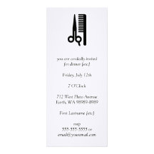Scissors and Comb Personalized Announcement