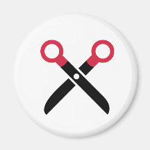 Scissors icon refrigerator magnet