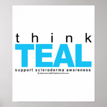 Scleroderma THINK Teal Poster
