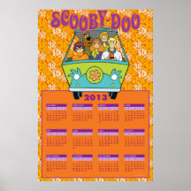 Scooby-Doo The Mystery Machine 2013 Calendar Posters