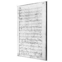 Score for trio for piano, violin and violoncello canvas prints