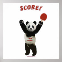 Score Panda Ping Pong Print