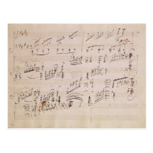 Score sheet of 'Moonlight Sonata' Post Cards