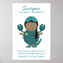 Scorpio - Girl Horoscope Poster