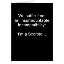 Scorpio Incompatibility Cards