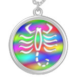 Scorpio Rainbow Colour Scorpion Sterling Silver Custom Necklace