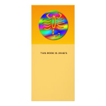Scorpio Rainbow Colour Zodiac Scorpion Bookmark Custom Rack Cards