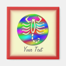 Scorpio Rainbow Colour Zodiac Scorpion Magnets