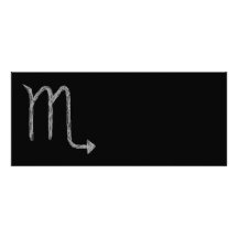 Scorpio. Zodiac Astrology Sign. Black. Custom Invites