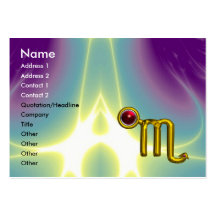SCORPIO ZODIAC BIRTHDAY Red Grenade Business Card Template