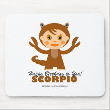 Scorpio Zodiac for Kids Mousepads