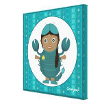 Scorpion Girl Stretched Canvas Print