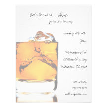 Scotch Birthday Party Invitaitons Custom Invitation
