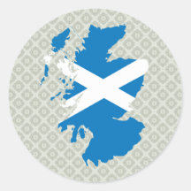 Scotland Flag Map full size Sticker