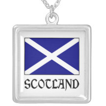 Scotland Flag & Word Custom Jewelry