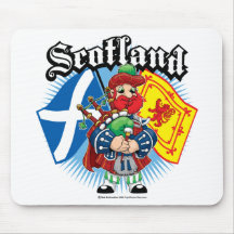 Scotland Flags and Piper Mouse Mats