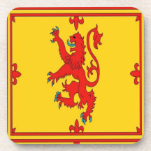 Scotland red lion rampant Flag Beverage Coasters