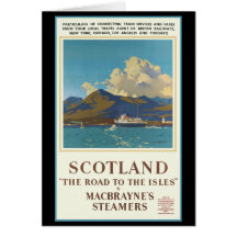 Scotland Travel Poster Greeting Cards