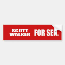 SCOTT WALKER FOR GOVERNOR BUMPER STICKER