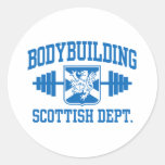 Scottish Bodybuilder Round Stickers