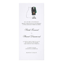 Scottish Bride and Groom Wedding Invitation - slim