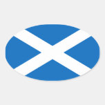Scottish Flag Oval Sticker