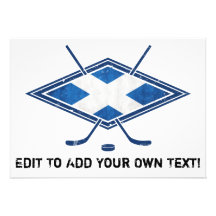 Scottish Ice Hockey Flag Custom Announcements