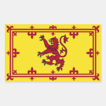 Scottish rampart rectangle sticker