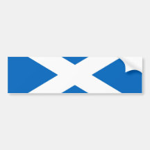Scottish Scotland flag Bumper Stickers