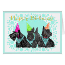 Scottish Terrier Birthday Card