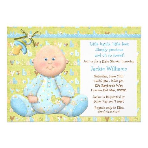 baby shower with this adorable scrapbook style baby shower invitation ...