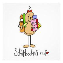 Scrapbooking Nut T-shirts and Gifts Invite