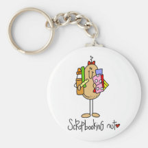 Scrapbooking Nut T-shirts and Gifts Key Chain