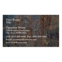 Scratched Rusty Metal Texture Business Card