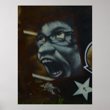 Scream graffiti print