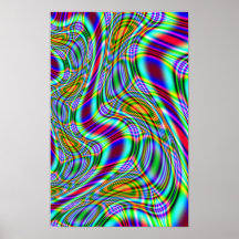 Screaming Rainbow ( #2 ) Fractal Poster