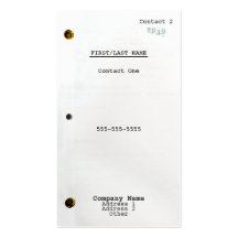 Screenplay Business Card