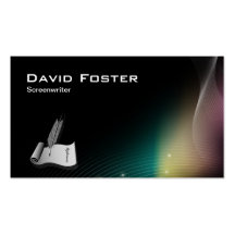 Screenwriter in film television theatrical Script Business Card Templates