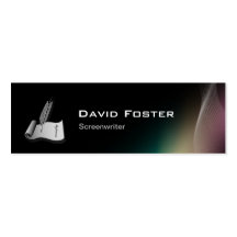 Screenwriter in film television theatrical Script Business Card Template
