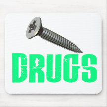 Screw Drugs Light Green Mouse Mat