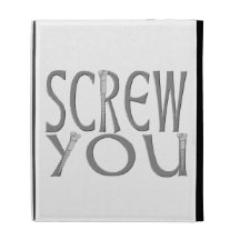 Screw You With Screws iPad Folio Cases