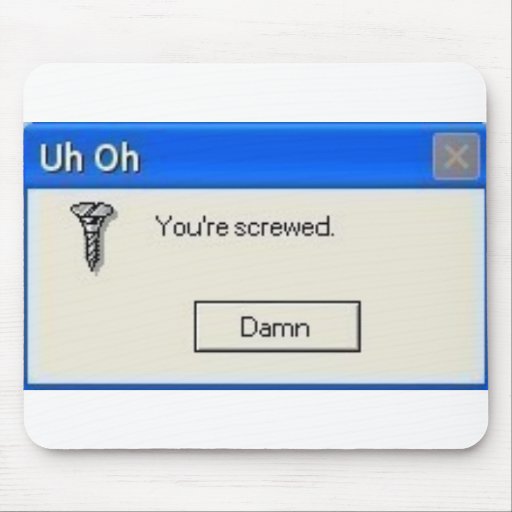 screwed mouse mat