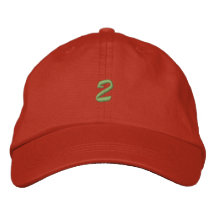 Script-Number 2 Embroidered Hat