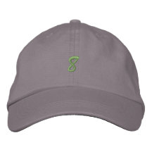 Script-Number 8 Baseball Cap