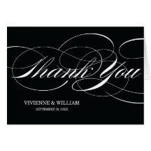 SCRIPT THANKS | WEDDING THANK YOU NOTE CARDS